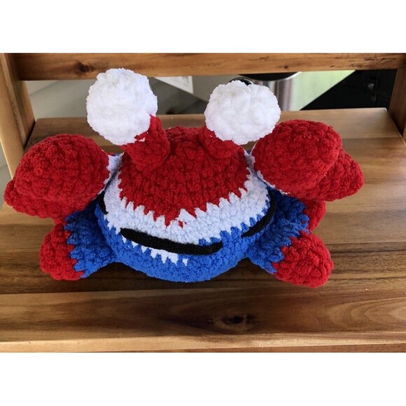 Mr Crab Nursery Baby  Handmade‎ Amigurumi CROCHET Doll Plushie - Picture 4 of 4